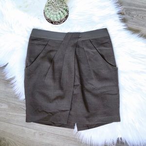 NWOT Banana Republic Pleated Mini Skirt Green 2 Army Green